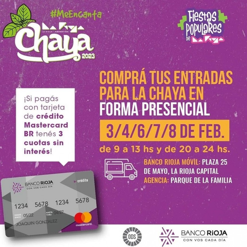 CHAYA 2023: EMPIEZA LA VENTA DE ENTRADAS 