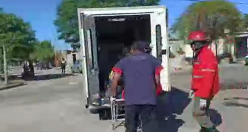 CAYÓ DE SU MOTO Y SUFRIÓ HERIDAS GRAVES