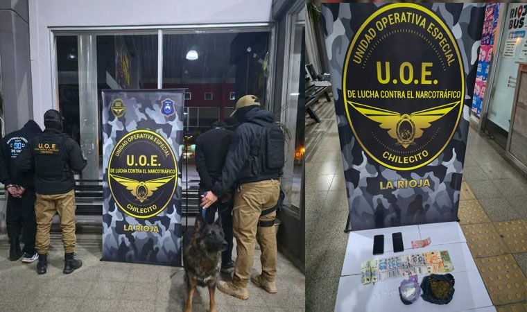 SECUESTRARON SUSTANCIAS EN LA TERMINAL DE CHILECITO Y HUBO DOS DETENIDOS