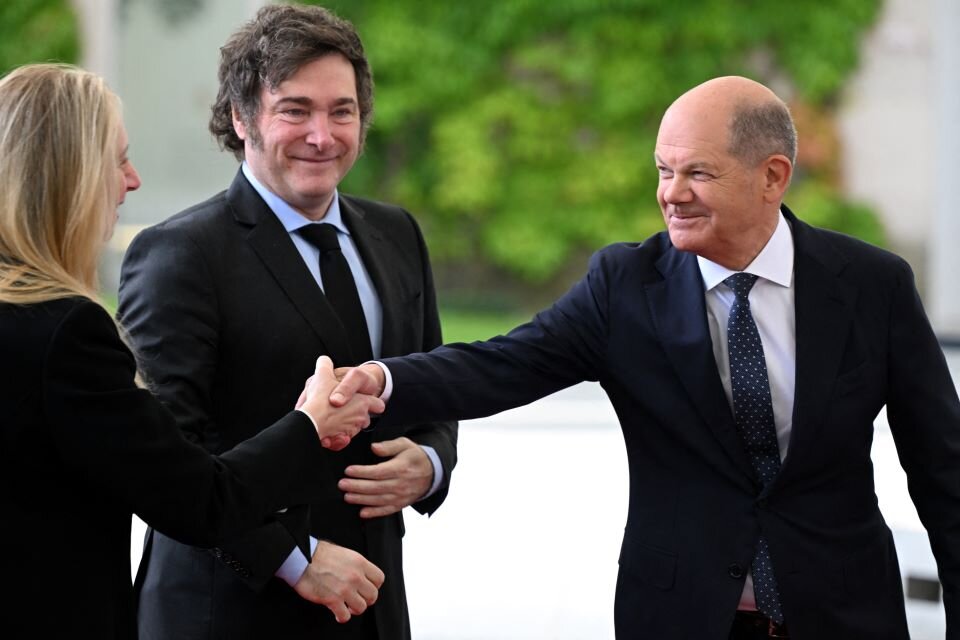 Javier Milei se reunió con el canciller alemán Olaf Scholz