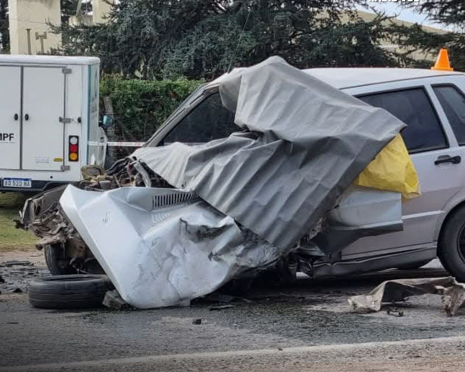 UN MUERTO EN TREMENDO CHOQUE FRONTAL EN RIO CUARTO