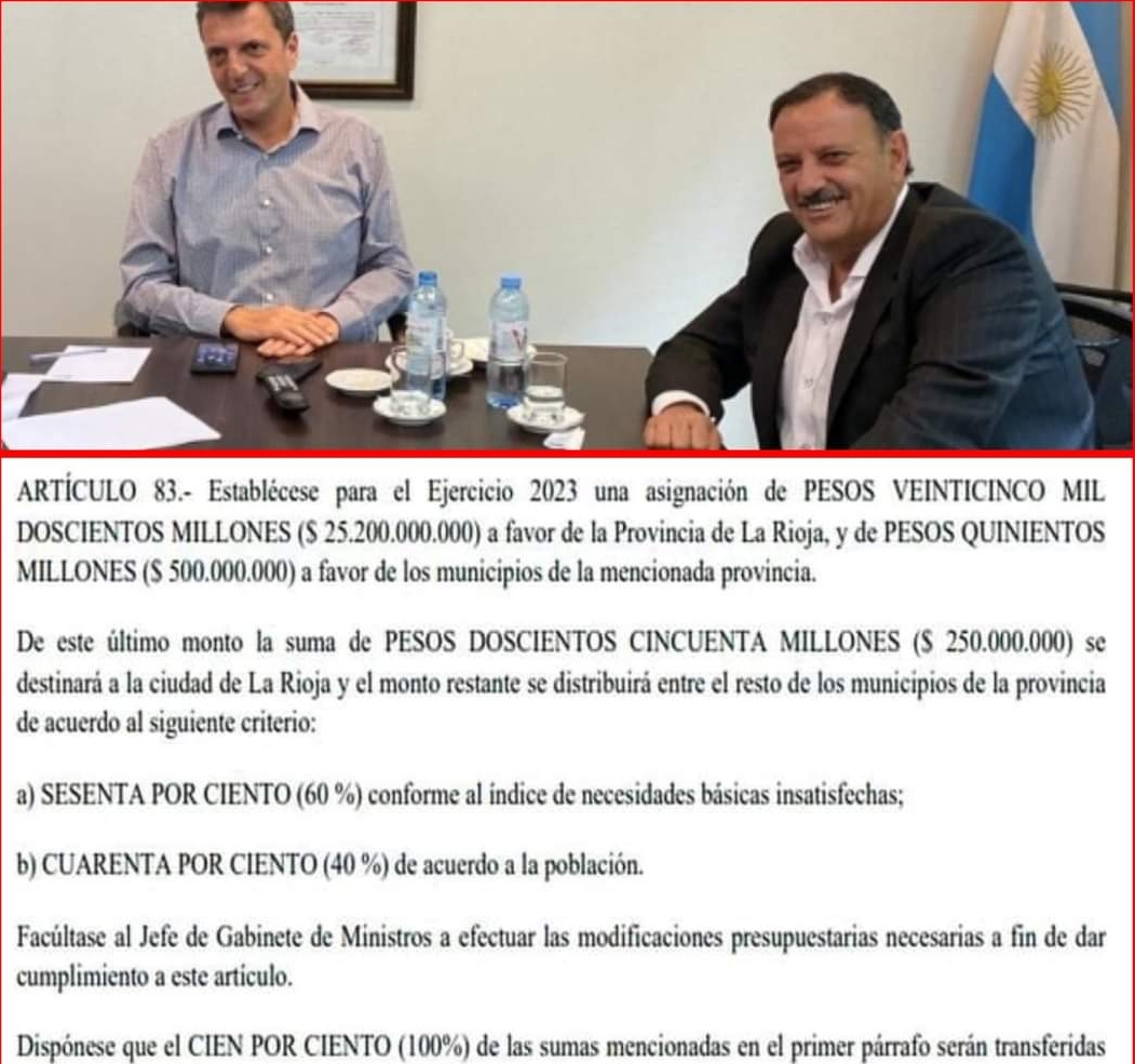 LA PROVINCIA BUSCAR LLEGAR A LOS 25.000 MILLONES EXTRAS PARA EL PRESUPUESTO 2023