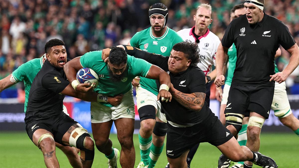 LOS ALL BLACKS LE GANARON A IRLANDA Y SON LOS RIVALES DE ARGENTINA EN SEMIFINALES